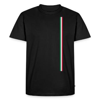 Trait italia - version 3 - grand - T-shirt Premium bio Homme - noir - Devant - Nico (187cm)