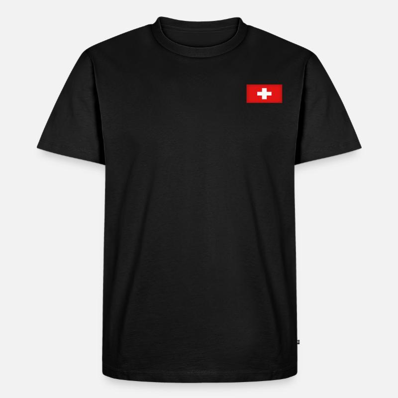 Schweiz - Männer Premium Bio T-Shirt - Schwarz