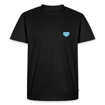 Cœur - Bavière - Diamant - T-shirt Premium bio Homme - noir - Devant - Nico (187cm)