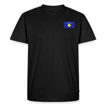 Drapeau du Kosovo - T-shirt Premium bio Homme - noir - Devant - Nico (187cm)