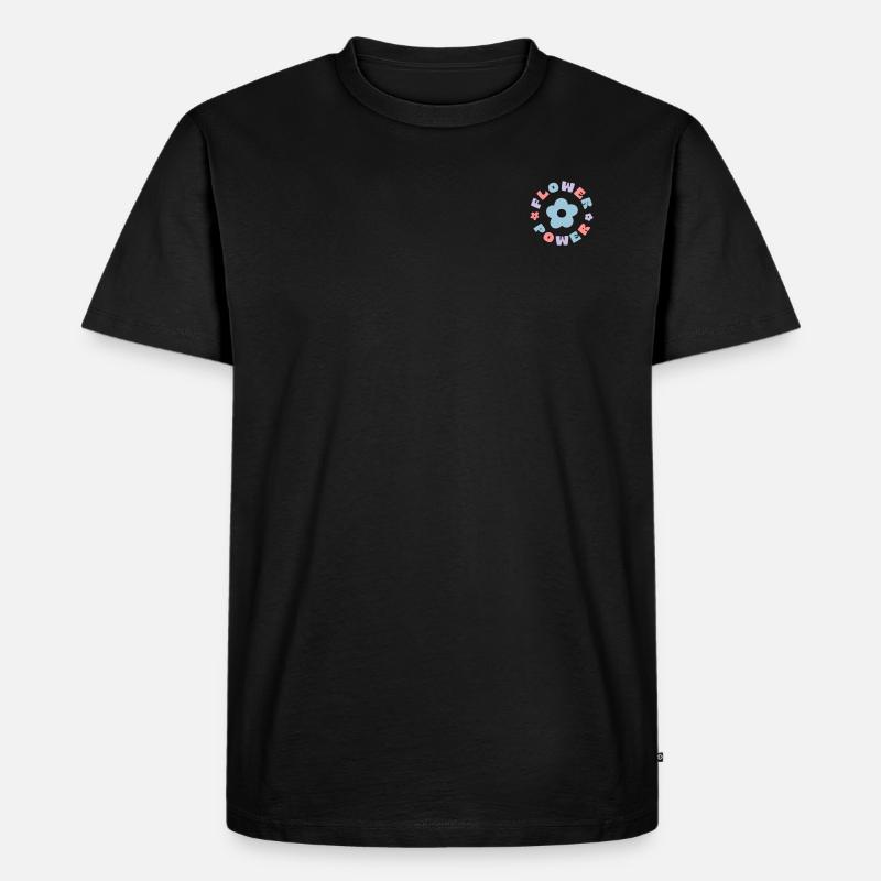 Flower Power - Männer Premium Bio T-Shirt - Schwarz