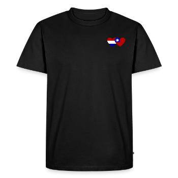 Cœur de drapeau de Taïwan - T-shirt Premium bio Homme - noir - Devant - Nico (187cm)