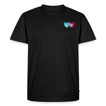 Uighurs Hong Kong Flag Heart - Men's Premium Organic T-Shirt - black - Front - Nico (187cm)