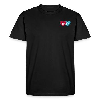 Hong Kong Uighur Flag Heart - Men's Premium Organic T-Shirt - black - Front - Nico (187cm)