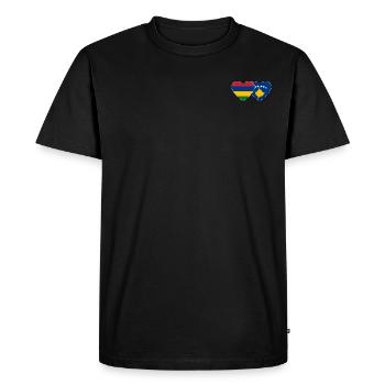 Maurice Bosnie Flag Coeur - T-shirt Premium bio Homme - noir - Devant - Nico (187cm)