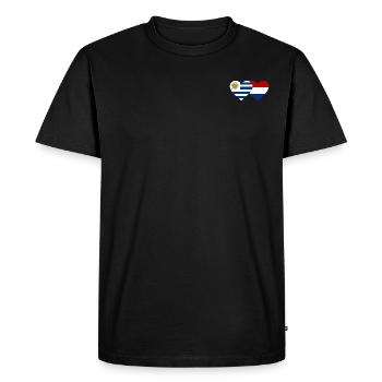 Uruguay Drapeau du cœur de Hollande - T-shirt Premium bio Homme - noir - Devant - Nico (187cm)