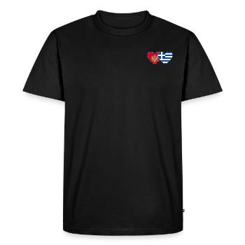 Monténégro Grèce drapeau - T-shirt Premium bio Homme - noir - Devant - Nico (187cm)