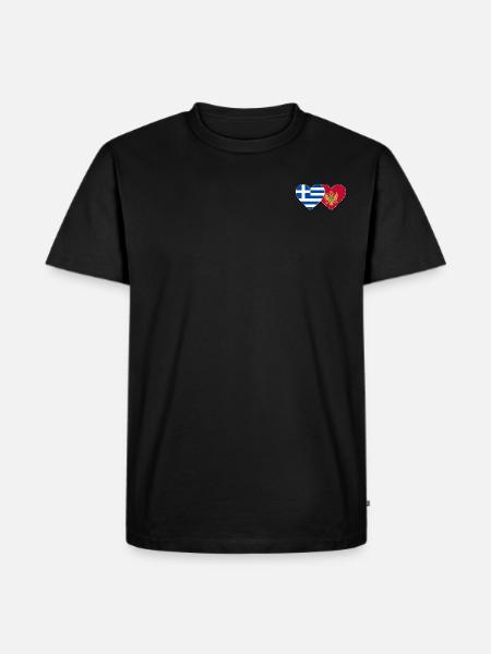 Greece Montenegro flag - Men's Premium Organic T-Shirt - black