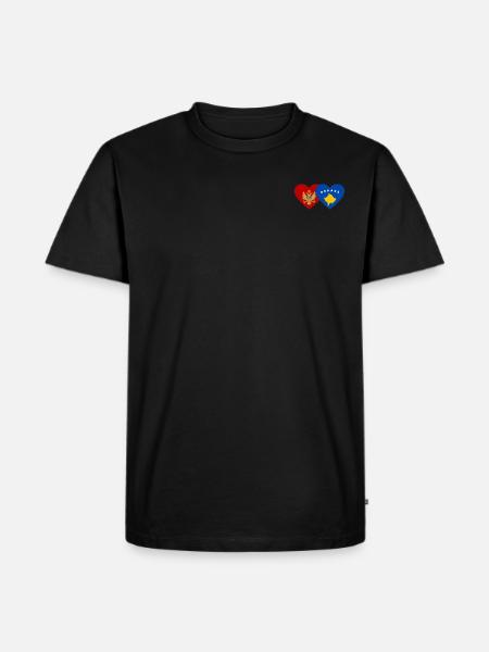 Montenegro Kosovo Flag - Men's Premium Organic T-Shirt - black