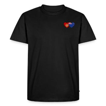Monténégro Drapeau néo-zélandais - T-shirt Premium bio Homme - noir - Devant - Nico (187cm)