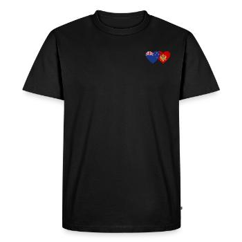Drapeau du Monténégro néo-zélandais - T-shirt Premium bio Homme - noir - Devant - Nico (187cm)