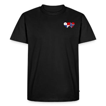 Panama Norway Flag Heart - Men's Premium Organic T-Shirt - black - Front - Nico (187cm)