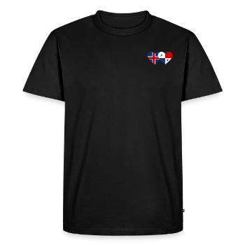 Iceland Panama Flag Heart - Men's Premium Organic T-Shirt - black - Front - Nico (187cm)