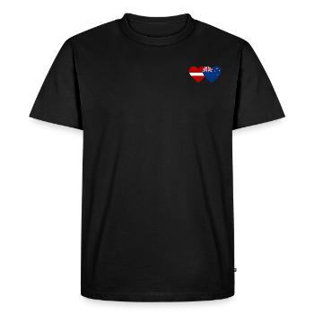 Lettonie Drapeau néo-zélandais - T-shirt Premium bio Homme - noir - Devant - Nico (187cm)