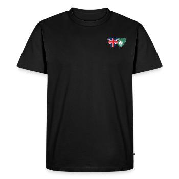 Royaume-Uni Macao Drapeau Coeur - T-shirt Premium bio Homme - noir - Devant - Nico (187cm)