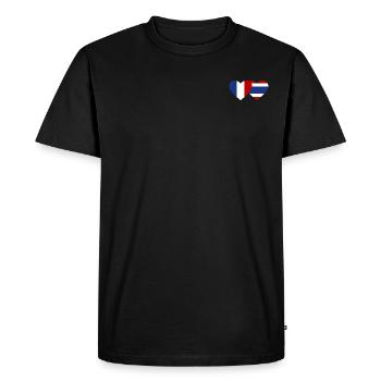 France Thailand Flag Heart - Men's Premium Organic T-Shirt - black - Front - Nico (187cm)