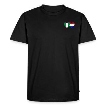 Drapeau du Nigeria Hollande Coeur - T-shirt Premium bio Homme - noir - Devant - Nico (187cm)