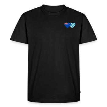 New Zealand Bavaria Flag Heart - Men's Premium Organic T-Shirt - black - Front - Nico (187cm)
