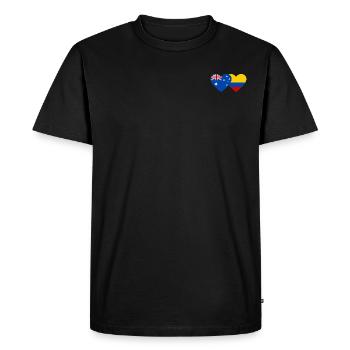 Drapeau de l’Australie et de la Colombie - T-shirt Premium bio Homme - noir - Devant - Nico (187cm)