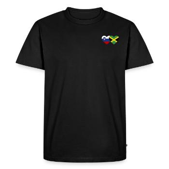 Slovénie Jamaïque Drapeau Coeur - T-shirt Premium bio Homme - noir - Devant - Nico (187cm)