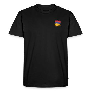 Flag of Armenia - Armenian Flag - Hayastan - Men's Premium Organic T-Shirt - black - Front - Nico (187cm)