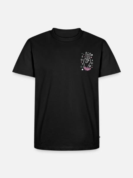 Peace (white) - Men's Premium Organic T-Shirt - black