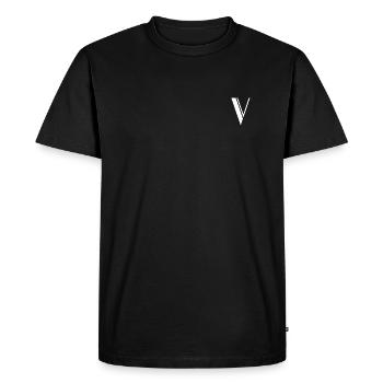 V - T-shirt Premium bio Homme - noir - Devant - Nico (187cm)