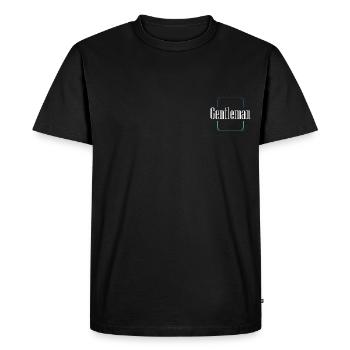 "Gentleman" Design | Calligraphic Art - Men's Premium Organic T-Shirt - black - Front - Nico (187cm)