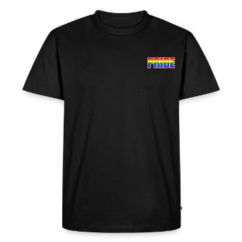 PRIDE - LGBT - RAINBOW - Men's Premium Organic T-Shirt - black - Front - Nico (187cm)