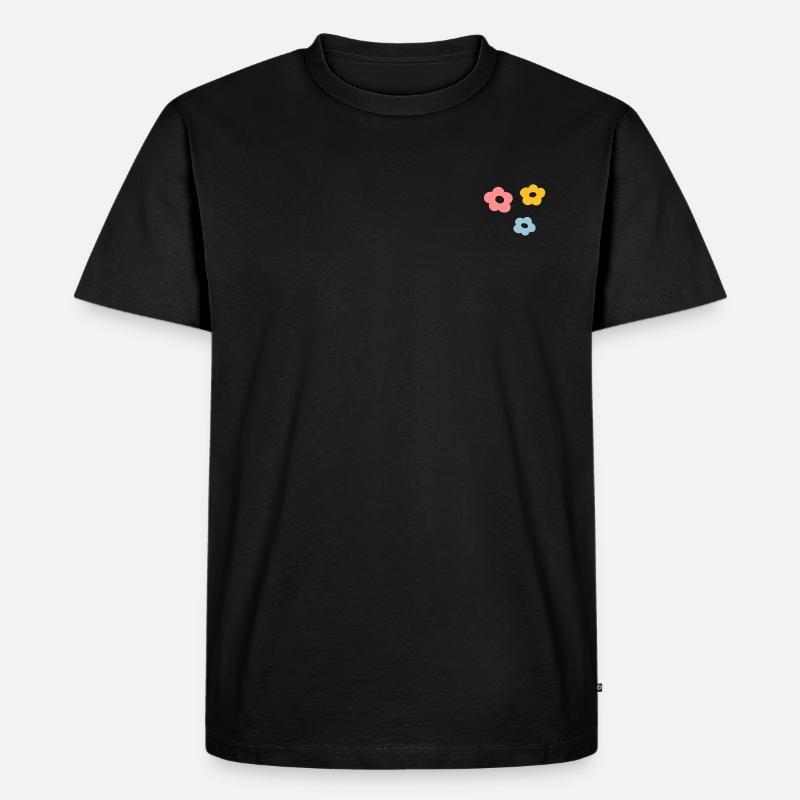 Blümchen - Männer Premium Bio T-Shirt - Schwarz