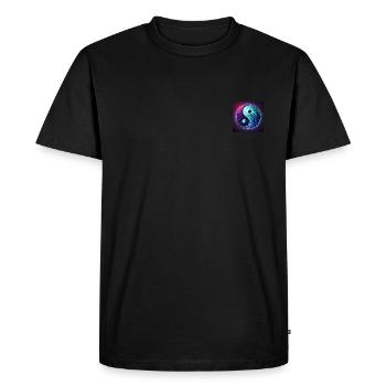 Neon ying-yang - Men's Premium Organic T-Shirt - black - Front - Nico (187cm)