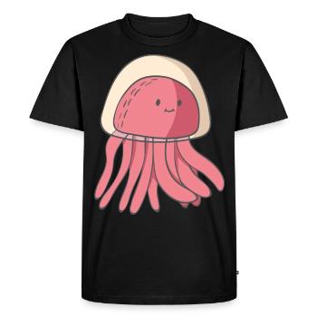 La méduse - T-shirt Premium bio Homme - noir - Devant - Nico (187cm)