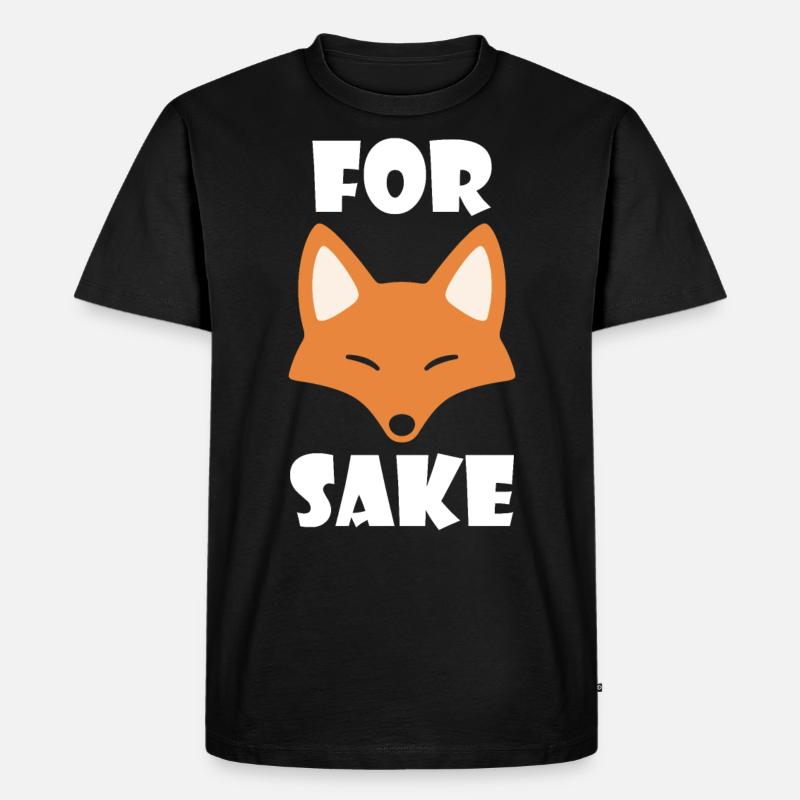 Fuchs lustig Spruch Spaß Geschenk - Männer Premium Bio T-Shirt - Schwarz