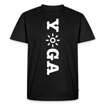 Chemise de yoga I Yoga I Namaste I Karma I Cadeau I om - T-shirt Premium bio Homme - noir - Devant - Nico (187cm)