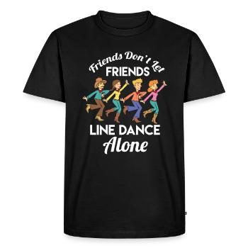 Line Dance Amis - T-shirt Premium bio Homme - noir - Devant - Nico (187cm)