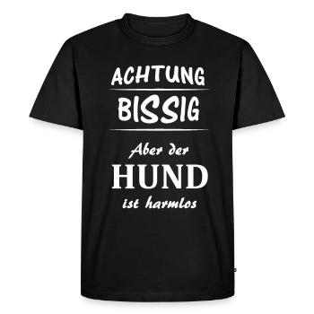 Snappy dog Funny gift - Men's Premium Organic T-Shirt - black - Front - Nico (187cm)