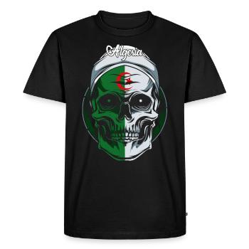 Algérie - T-shirt Premium bio Homme - noir - Devant - Nico (187cm)