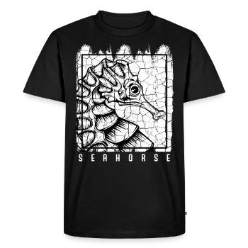 hippocampe - T-shirt Premium bio Homme - noir - Devant - Nico (187cm)