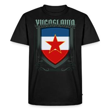 Yougoslavie - T-shirt Premium bio Homme - noir - Devant - Nico (187cm)