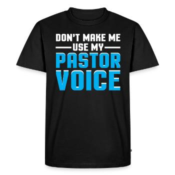 Pasteur Pasteur Prêtre Drôle Dire Cadeau - T-shirt Premium bio Homme - noir - Devant - Nico (187cm)