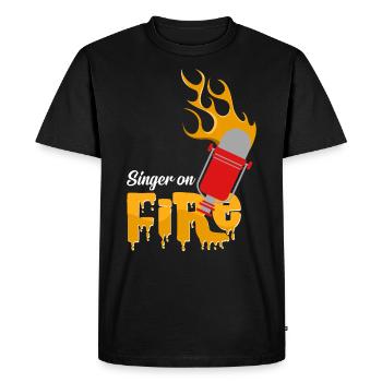 chanteur - T-shirt Premium bio Homme - noir - Devant - Nico (187cm)