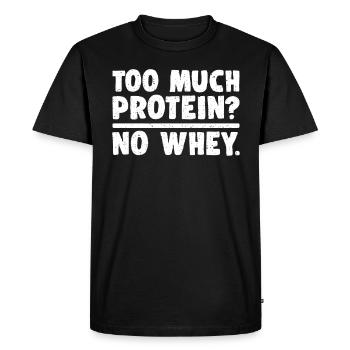 Protein Whey Workout Sport Gift Idea - Men's Premium Organic T-Shirt - black - Front - Nico (187cm)