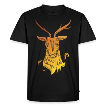 Oh mon sommet de cerf, qui a l'air attrayant. - T-shirt Premium bio Homme - noir - Devant - Nico (187cm)