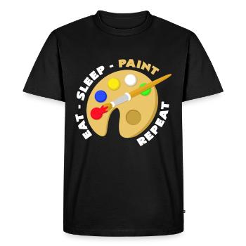 To paint - Men's Premium Organic T-Shirt - black - Front - Nico (187cm)