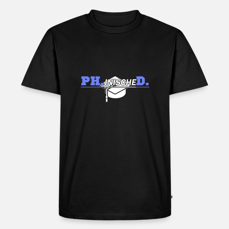 PhD - Männer Premium Bio T-Shirt - Schwarz