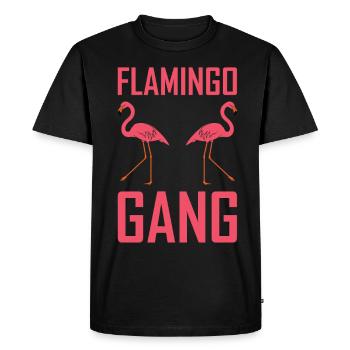 Gang des flamants roses - T-shirt Premium bio Homme - noir - Devant - Nico (187cm)