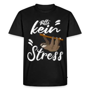 juste refroidir s'il vous plaît pas de stress - T-shirt Premium bio Homme - noir - Devant - Nico (187cm)