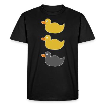 Duck duck Gray duck - Men's Premium Organic T-Shirt - black - Front - Nico (187cm)