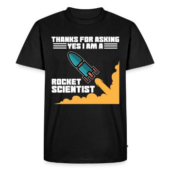 Rocket scientist rocket scientist - Men's Premium Organic T-Shirt - black - Front - Nico (187cm)