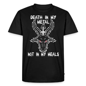 Idée cadeau Vegan Heavy Metal Rock Music - T-shirt Premium bio Homme - noir - Devant - Nico (187cm)